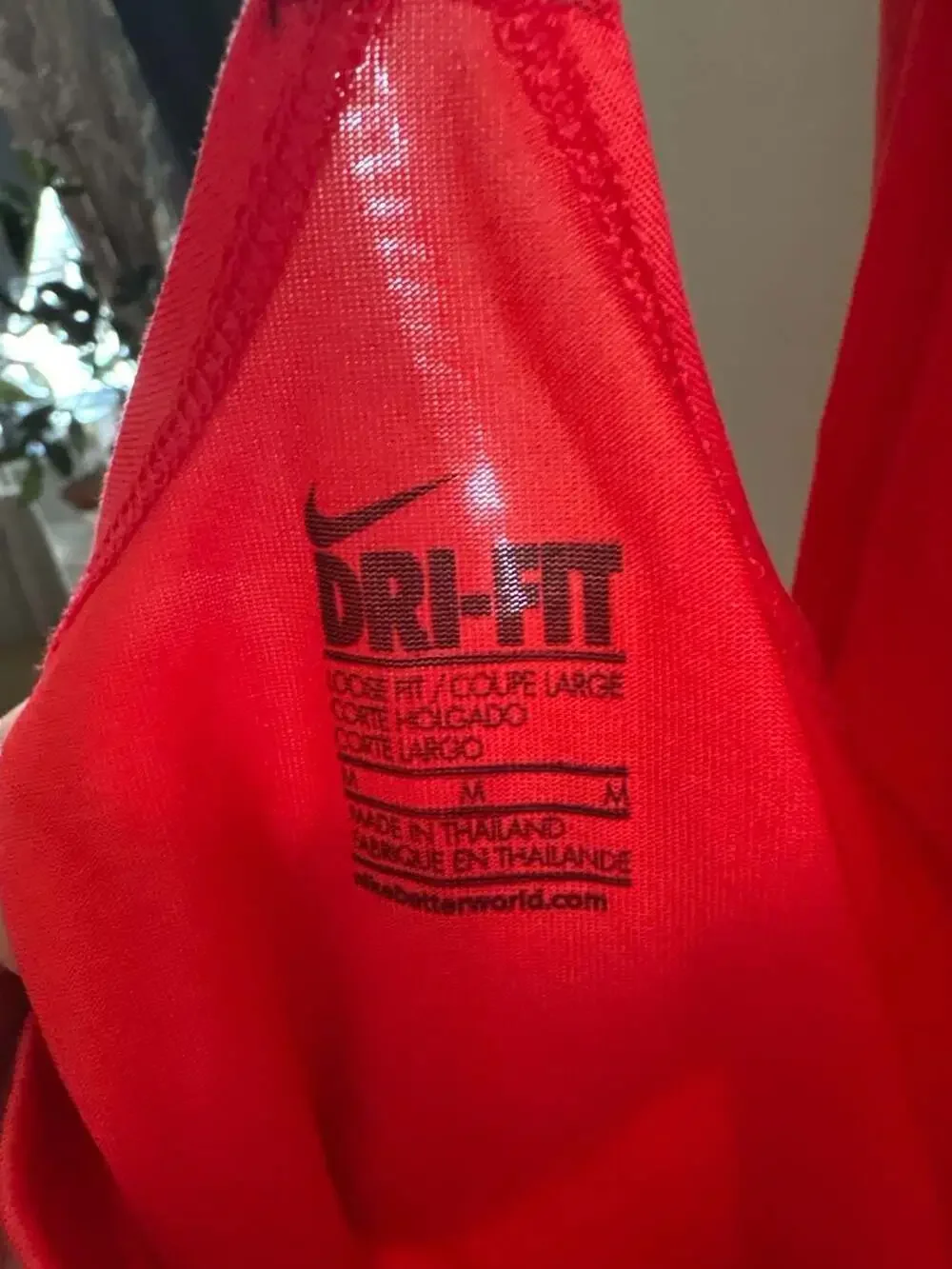 Nike Dri-FIT Women's Red Activewear Tank Top with Just Do It Back Strap Size M